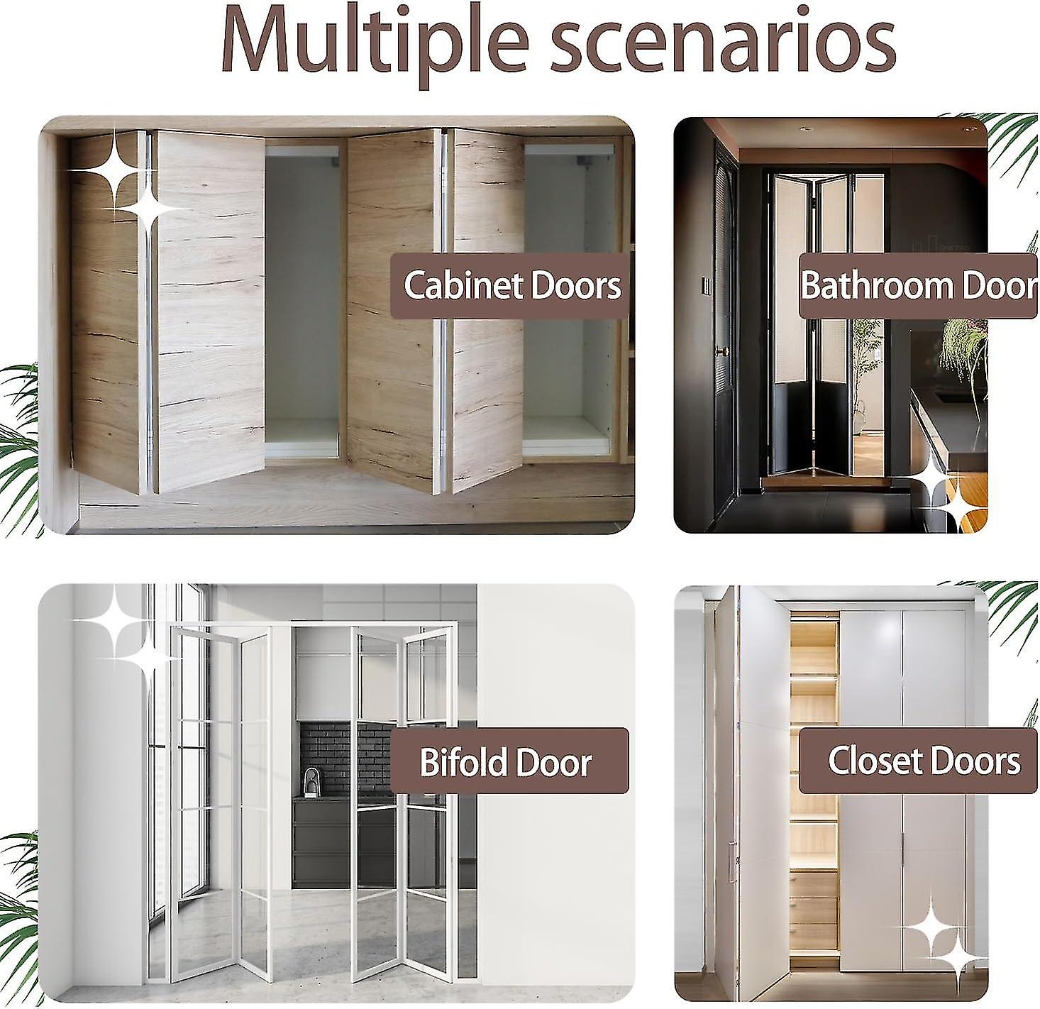 Door Hardware Repair Kit-1 Pack Bi-fold Sliding Closet Doors Replacement Parts Include Top and Bottom Bracket