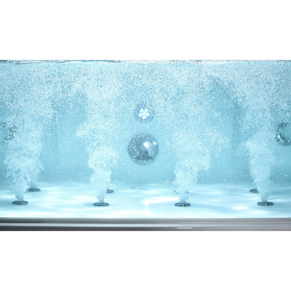 Eago AM196ETL 6 ft Clear Rectangular Acrylic Whirlpool Bathtub for Two