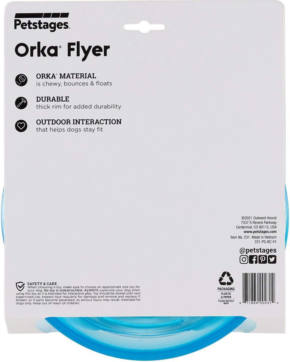 Petstages Orka Flyer Tough Dog Toy