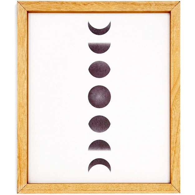 Juvale Moon Phases Home Wall D cor Modern Framed Art 10 X 11 8 Inches