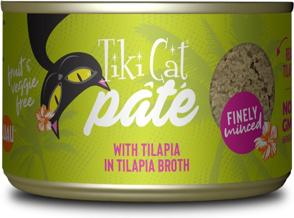 Tiki Cat Luau Tilapia Pate Wet Cat Food