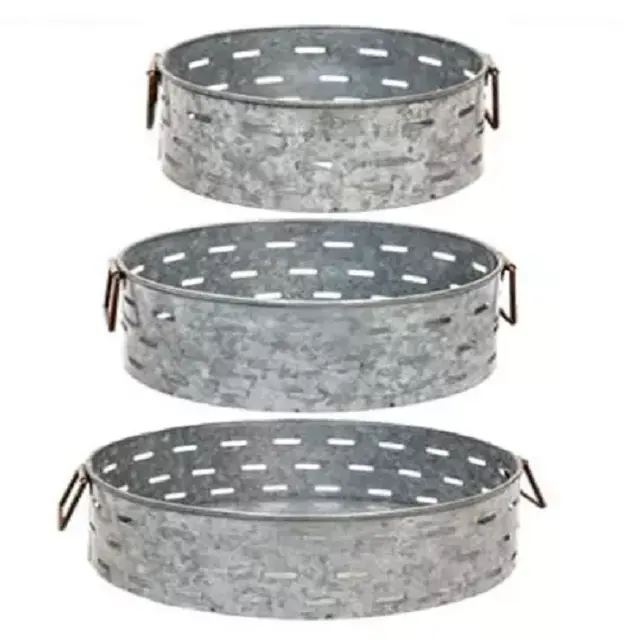 Decorative Garden Planter Set of 3 pcs Metal Iron Buckets for Garden Patio Home Decoration tin cans sale Buckets garden supplies