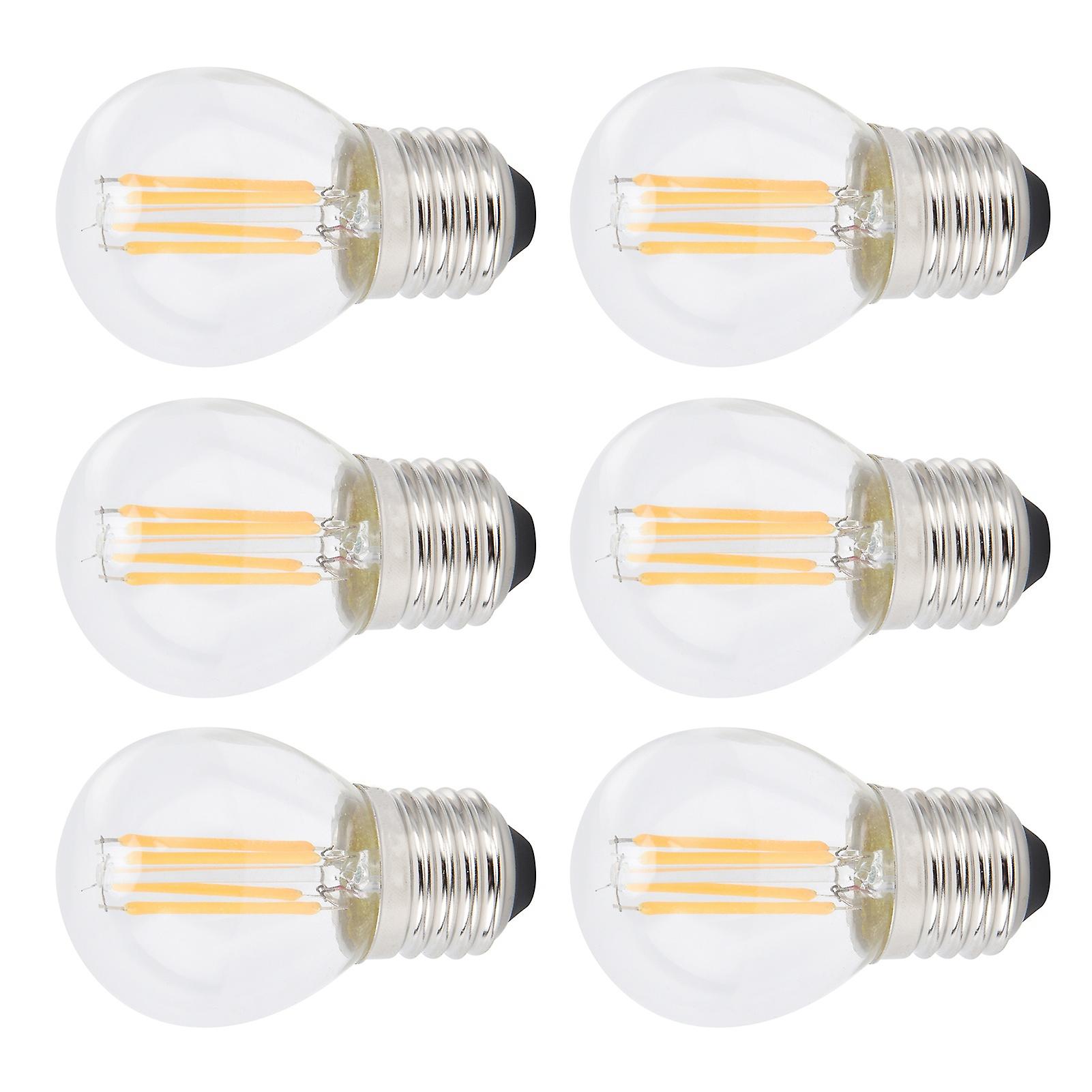 6Pcs Dimmable LED Lamp Bulbs G45 E27 4W Transparent ment Bulbs for Home Lighting Warm Light 110V