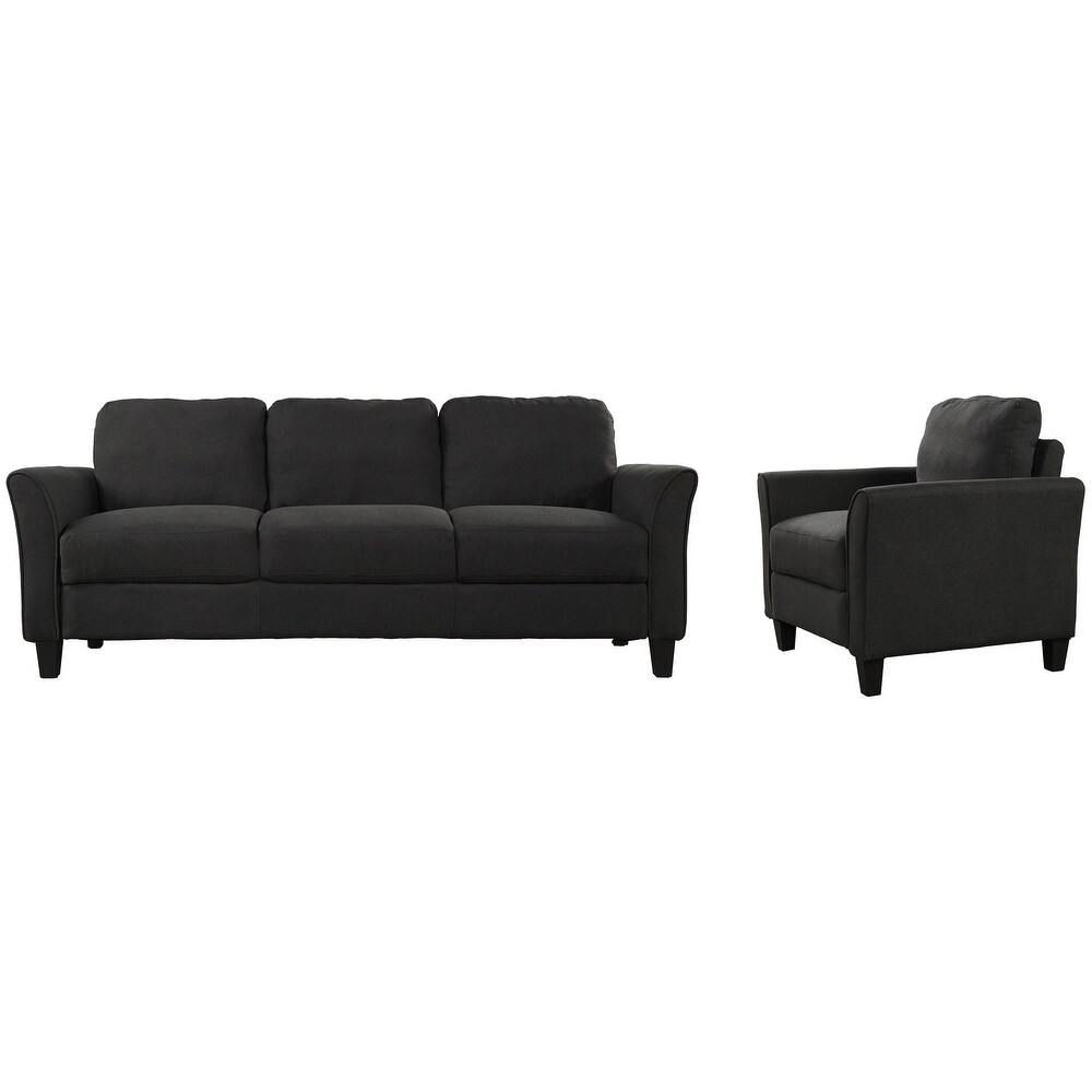 Transitional Style Polyester blend 3 Piece Sofa Set