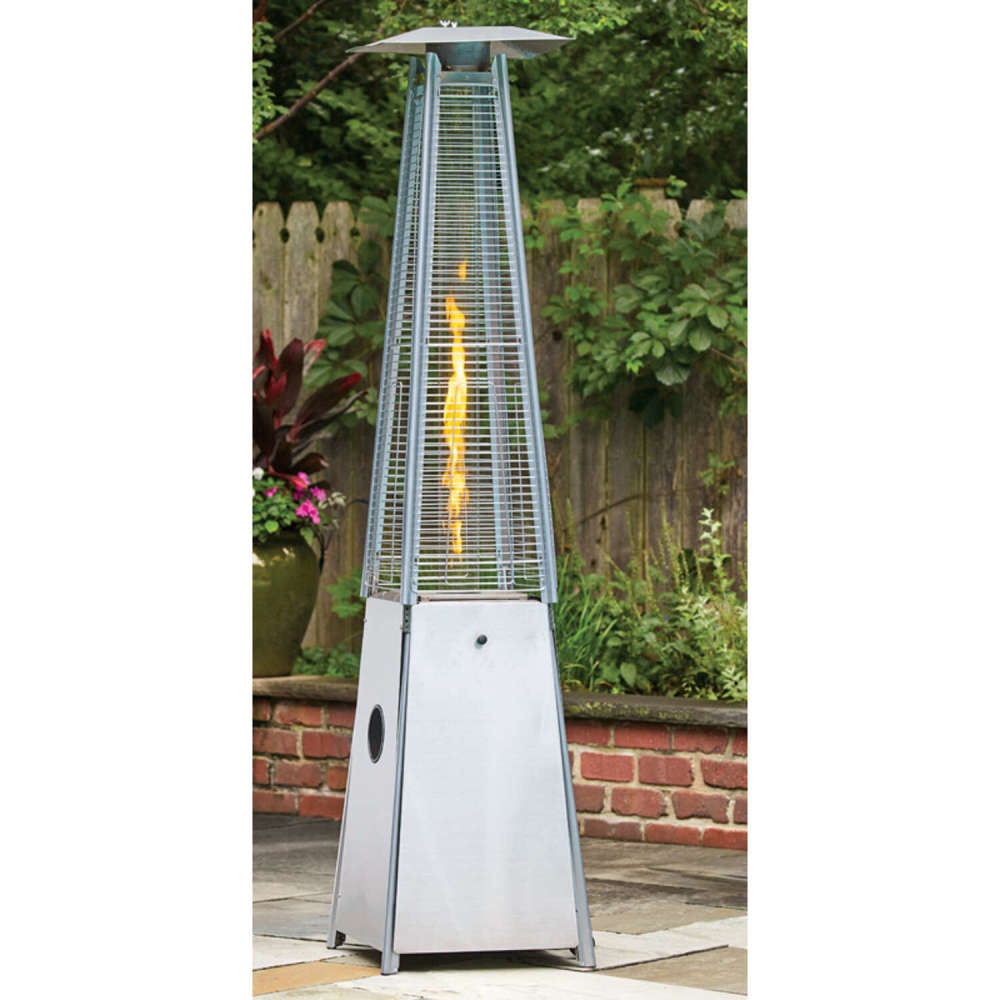 Living Accents Pyramid Patio Heater 40000 BTU Stainless Steel ;