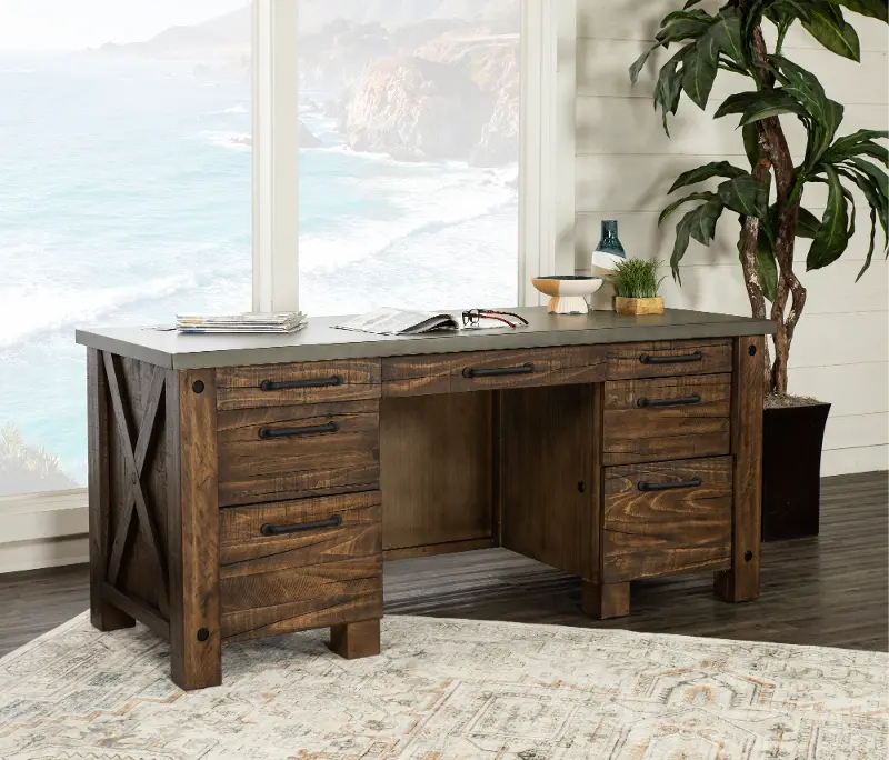 Jasper Rustic 68 Executive Desk