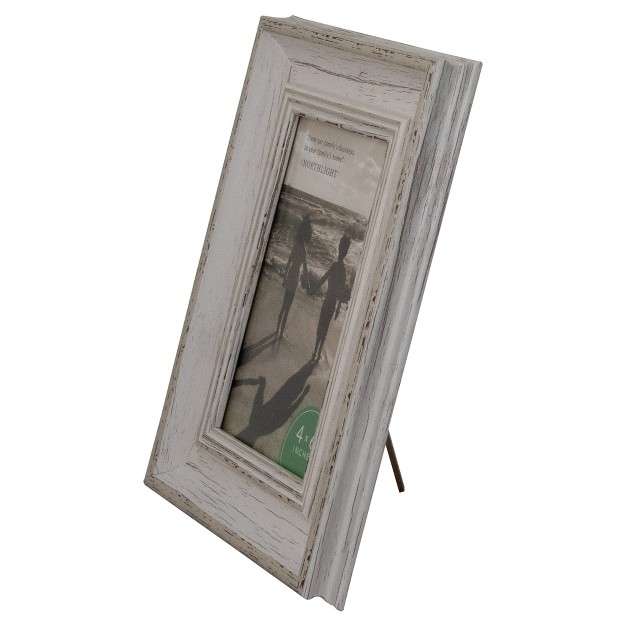 X 6 quot Weathered Finish Photo Picture Frame White