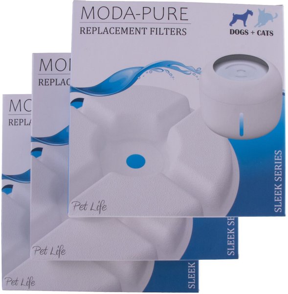 Pet Life Moda-Pure Filtered Dog and Cat Fountain Replacement Filters， 3 count