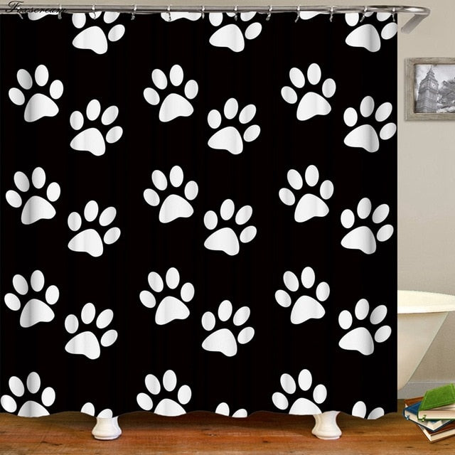 3d shower curtains black bathroom-1 shower curtain fabric funny curtain waterproof bath curtain cortinas de bano