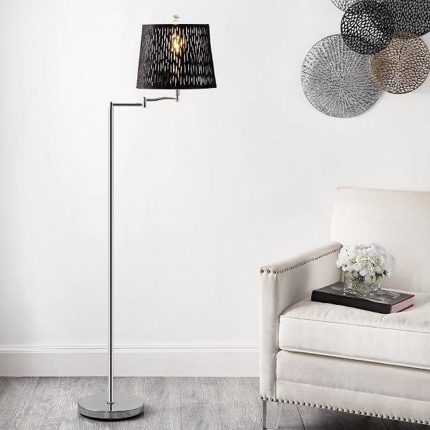 Berman Floor Lamp Chrome Safavieh