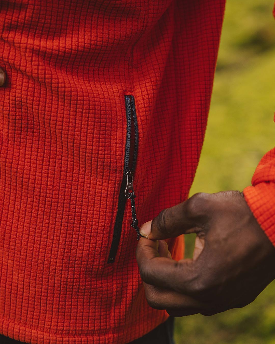 Beyond Full Zip Recycled Fleece - Warm Orange