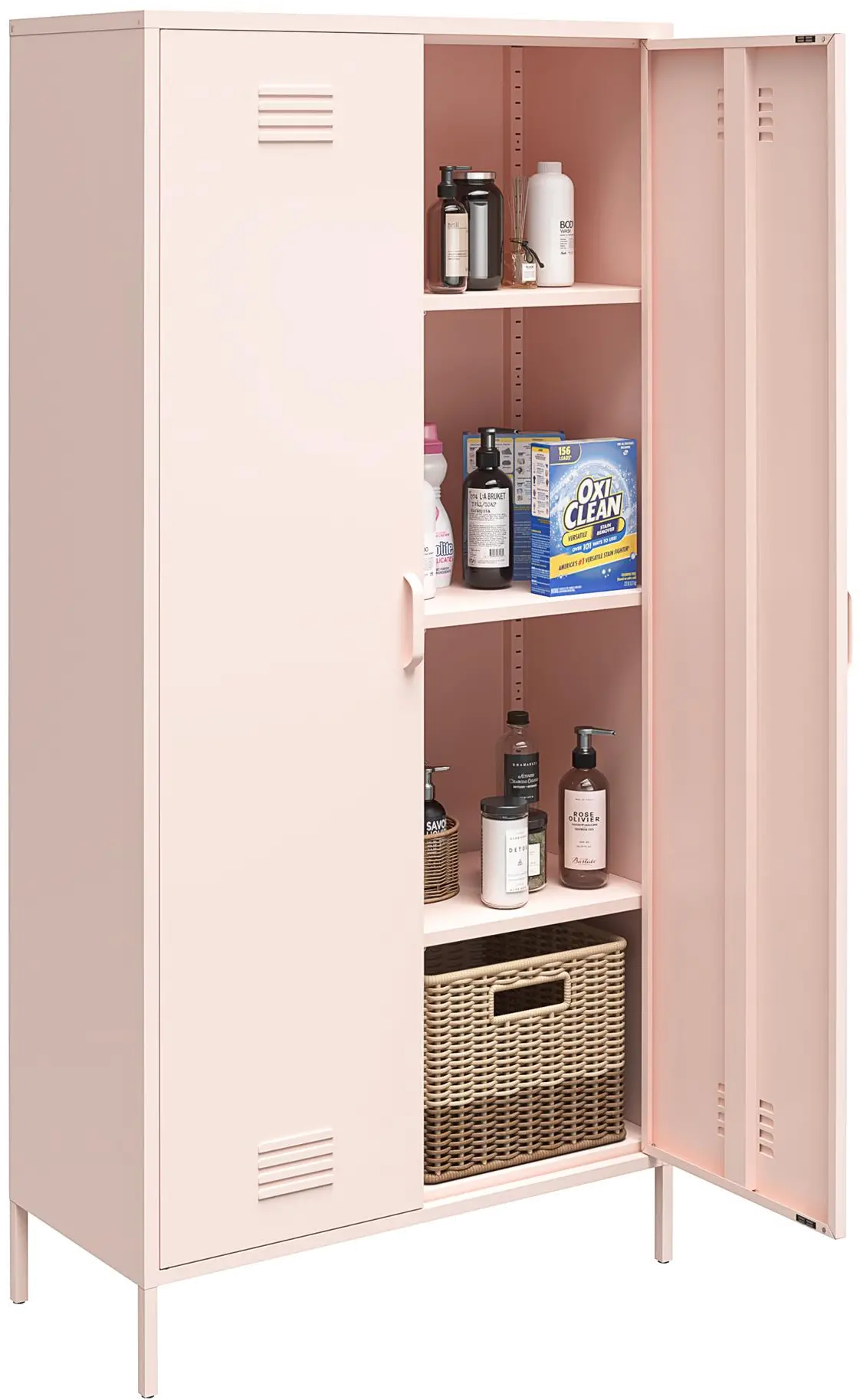 Mission Pink Tall 2 Door Locker Cabinet