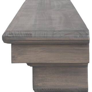 Dogberry Collections 60 in. Ash Gray French Corbel Mantel Shelf m-fcor-6077-gash-none