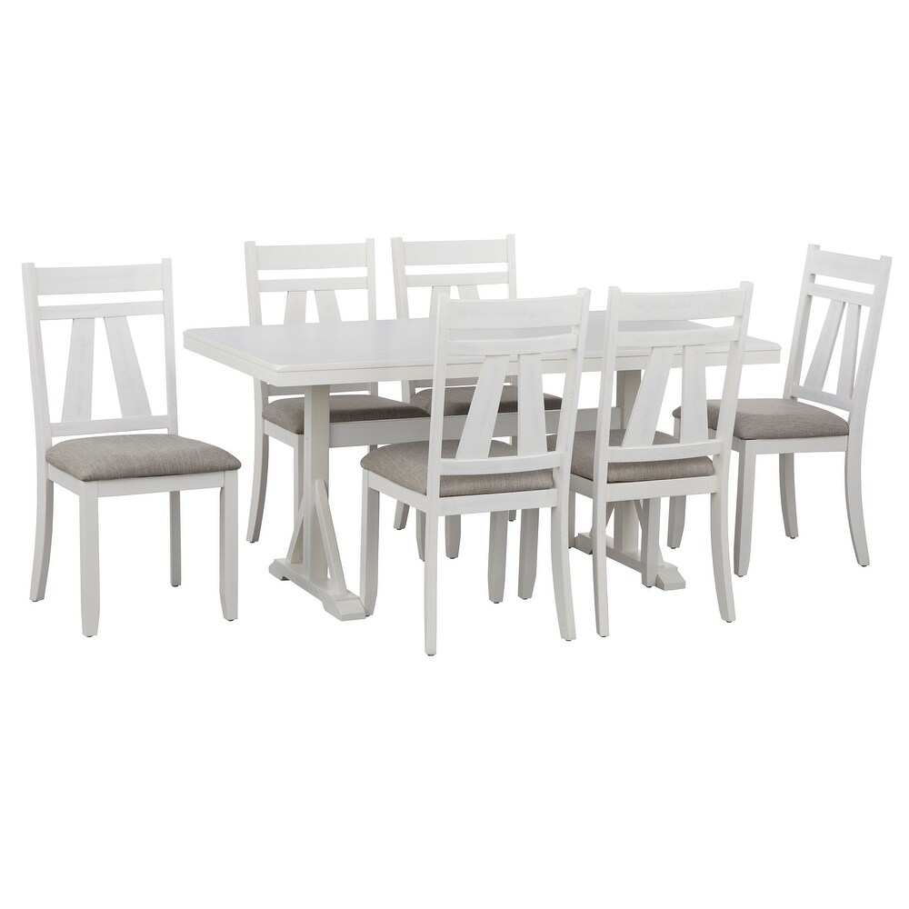 Lifestorey Miller 7 piece Modern Farmhouse Dining Set