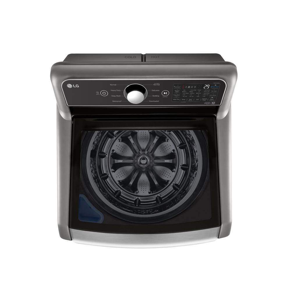 LG 5.5 Cu. Ft. SMART Top Load Washer in Graphite Steel with Impeller NeveRust Drum and TurboWash3D Technology WT7400CV