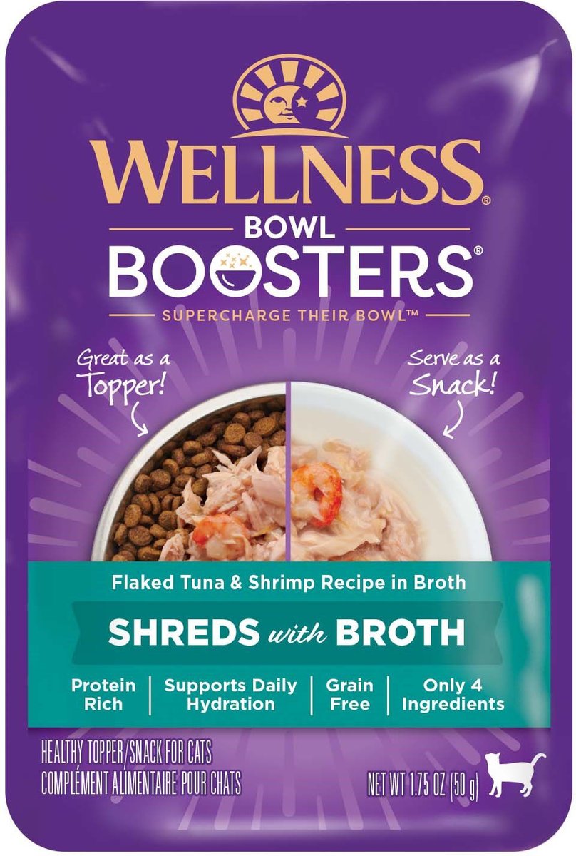 Wellness CORE Simply Shreds Grain-Free Tuna and Shrimp Wet Cat Food Topper