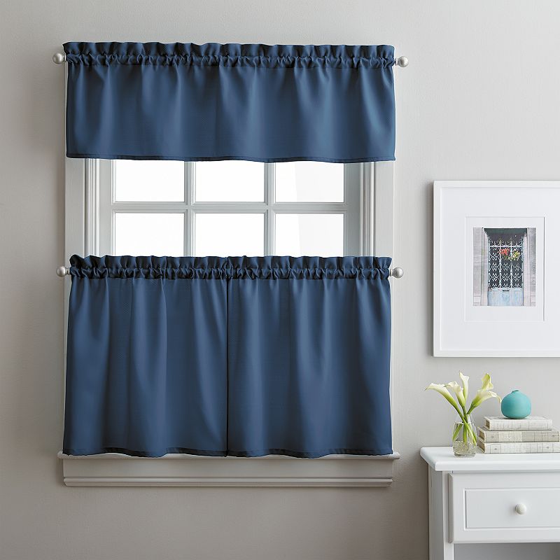 Window Curtainworks Solid Twill Tier Set