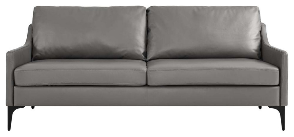 Corland Leather Sofa   Contemporary   Sofas   by BisonOffice  Houzz