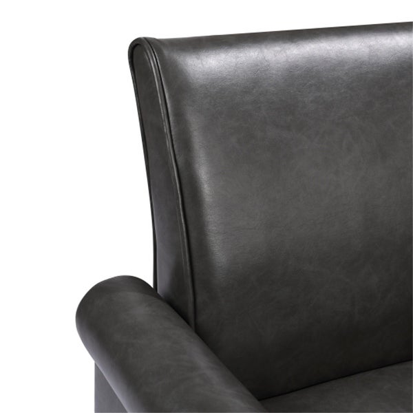 Modern Armchair Accent Chair in PU leather with Padded Seat - 30Wx30Dx35H