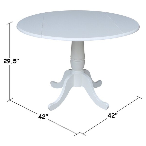 42 in. Round Dual Drop Leaf Dining Table