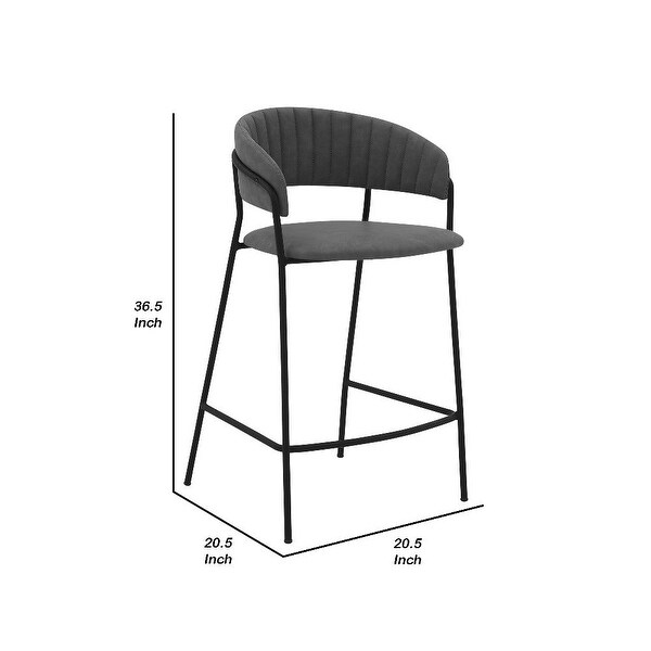 26 Inch Leatherette Seat Counter Height Barstool