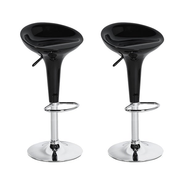 Homylin Swivel Adjustable Height Bar Stool (Set of 2)