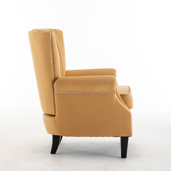 Accent Chair Wingback Chair Tufted Armchair with Padded Seat