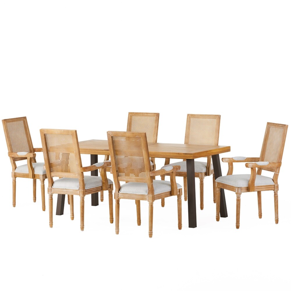 Chatau Fabric and Wood 7 Piece Dining Set by Christopher Knight Home