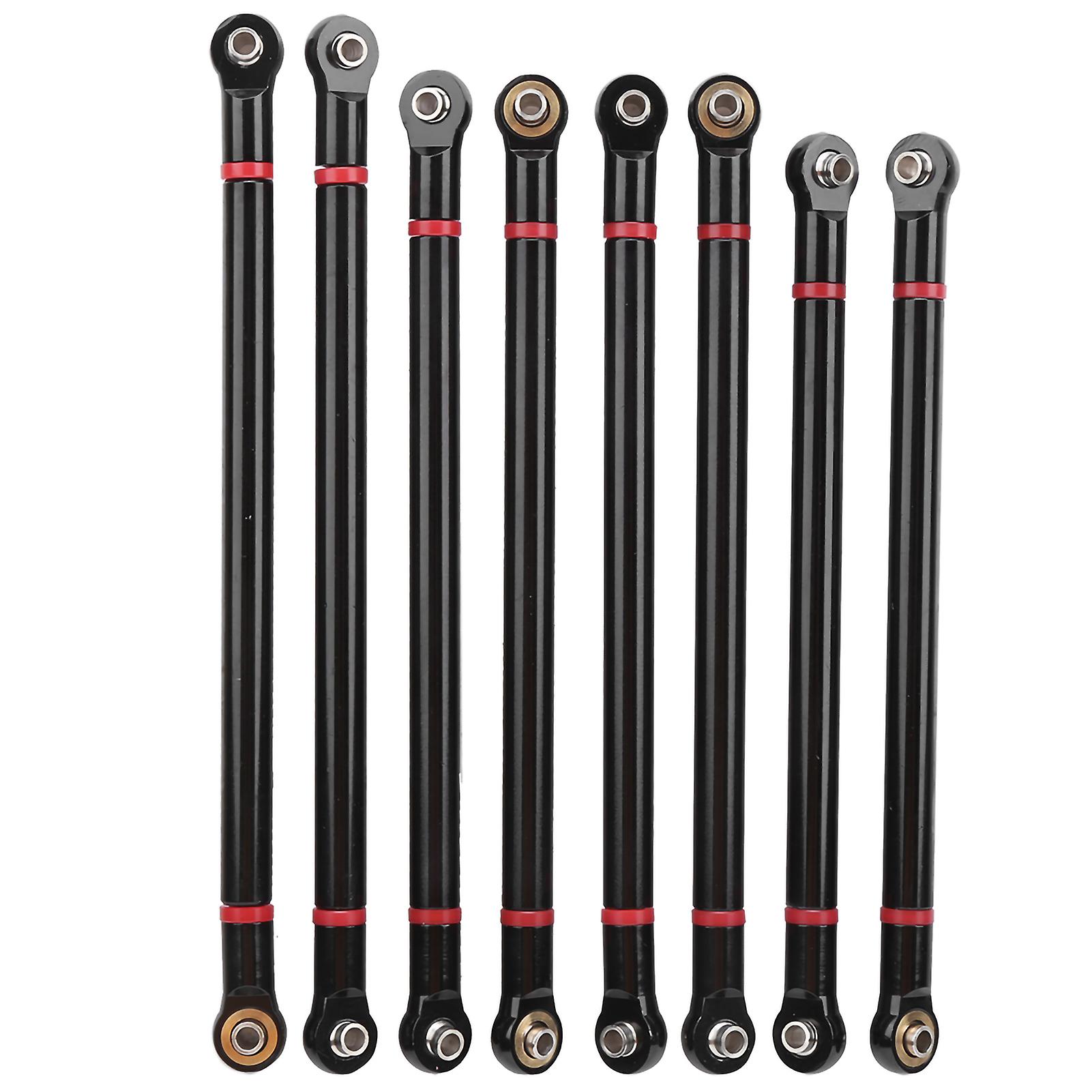 8pcs Metal Pull Rod Kit Upgrade Modified Parts For Aixal Scx10 1/10 Simulation Crawler Carblack