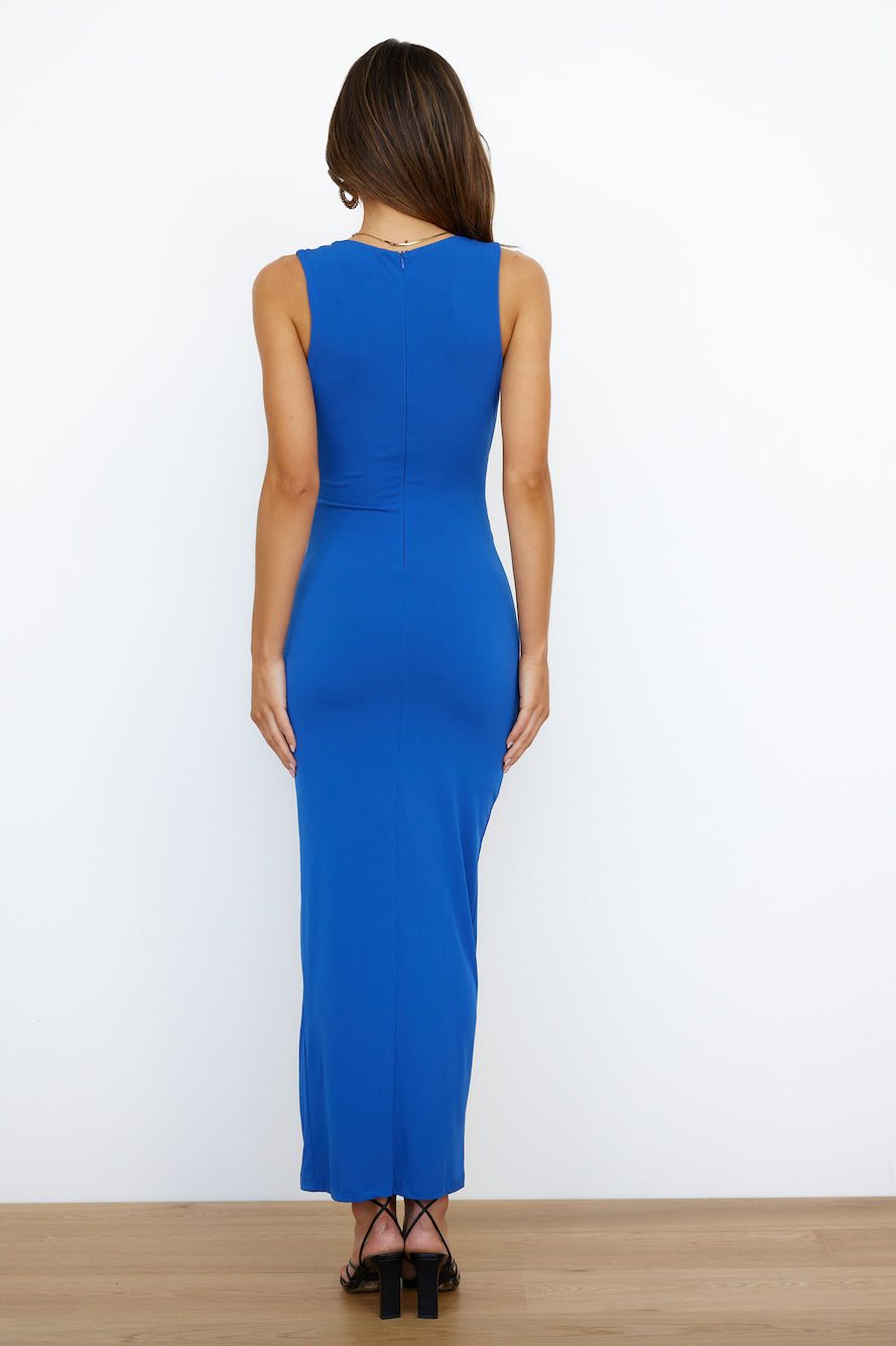 Late Night Texts Maxi Dress Blue