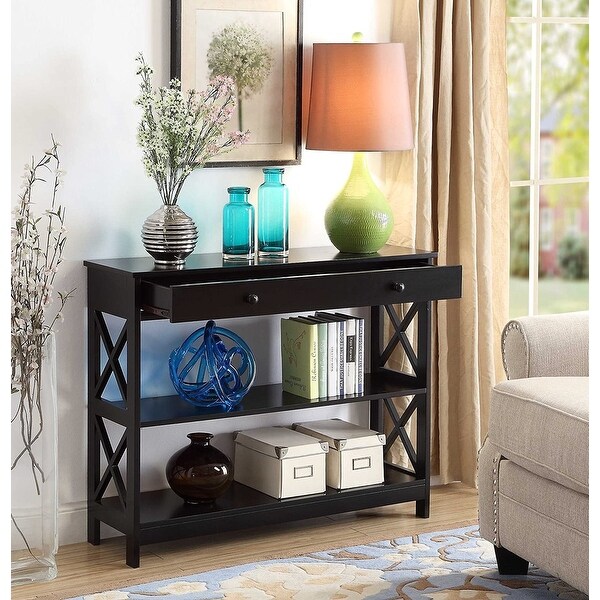 Convenience Concepts Oxford 1 Drawer Console Table - Black