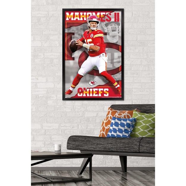 Trends International Nfl Kansas City Chiefs Patrick Mahomes Ii 22 Framed Wall Poster Prints