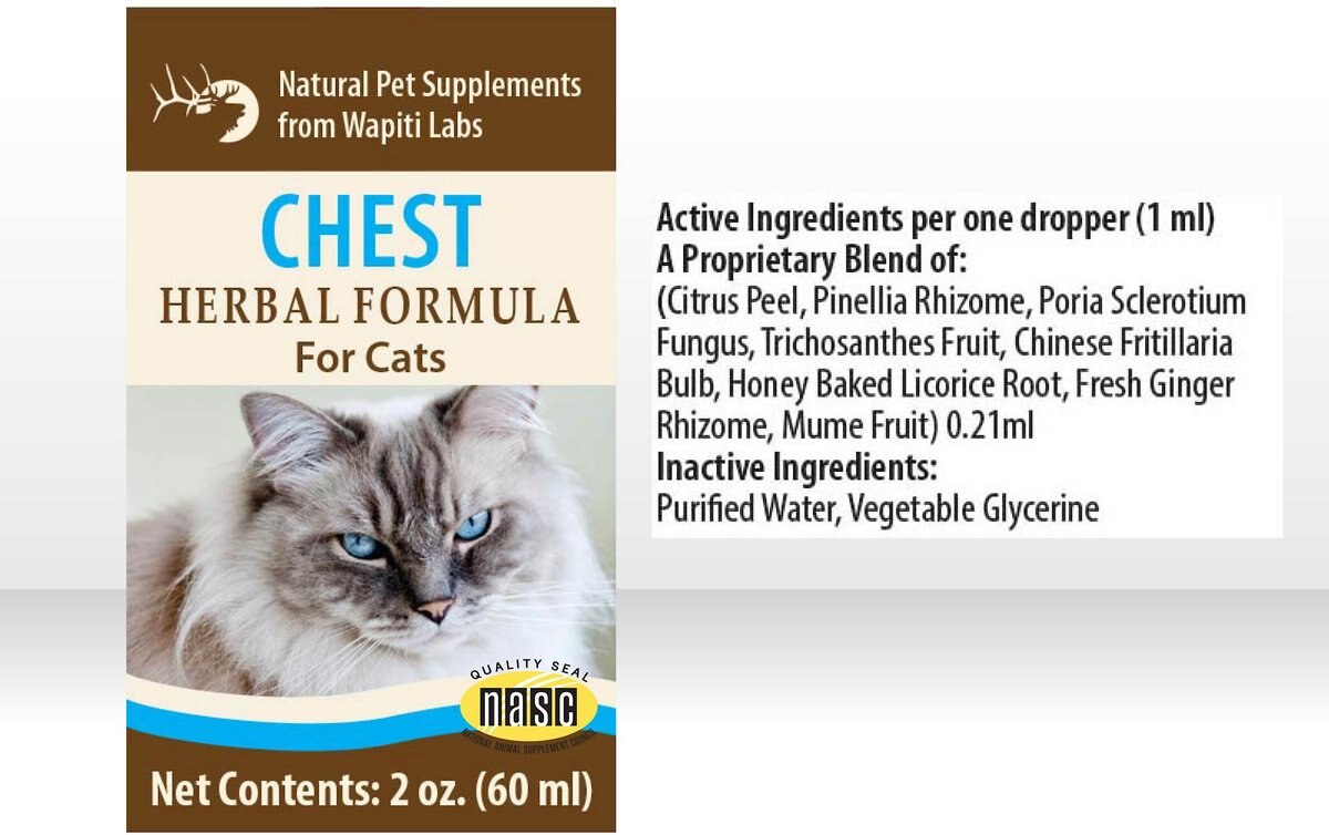 Wapiti Labs Chest Formula for Respiratory Function Cat Supplement