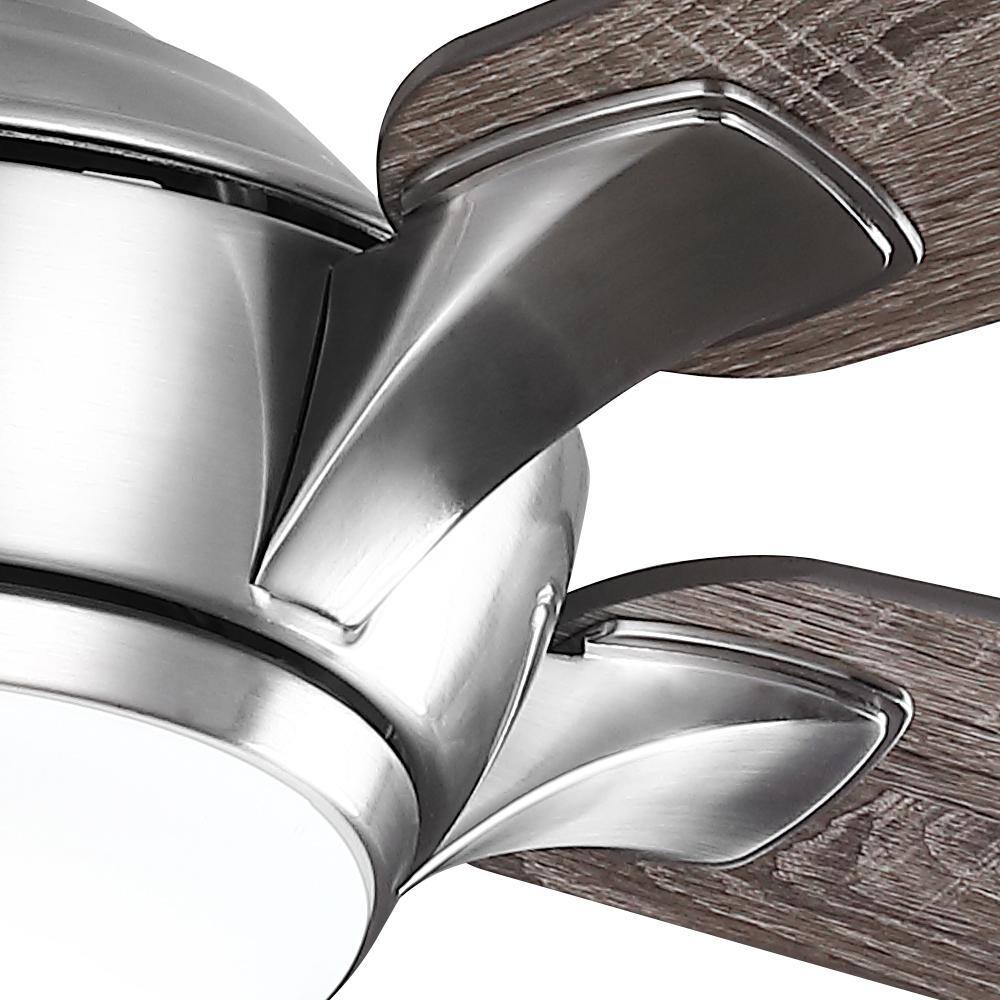 Home Decorators Collection Chelton 46 in. White Color Changing Integrated LED Brushed Nickel Ceiling Fan with Light Kit and Remote Control 59246