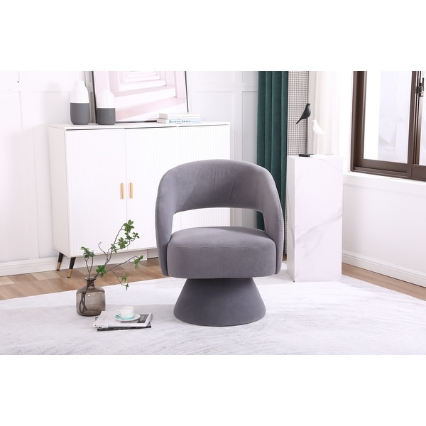 Velvet Swivel Rhombus Accent Chair Armchair， Round Barrel Chair Single Sofa Lounge Chair Barrel Chair for Living Room Bedroom