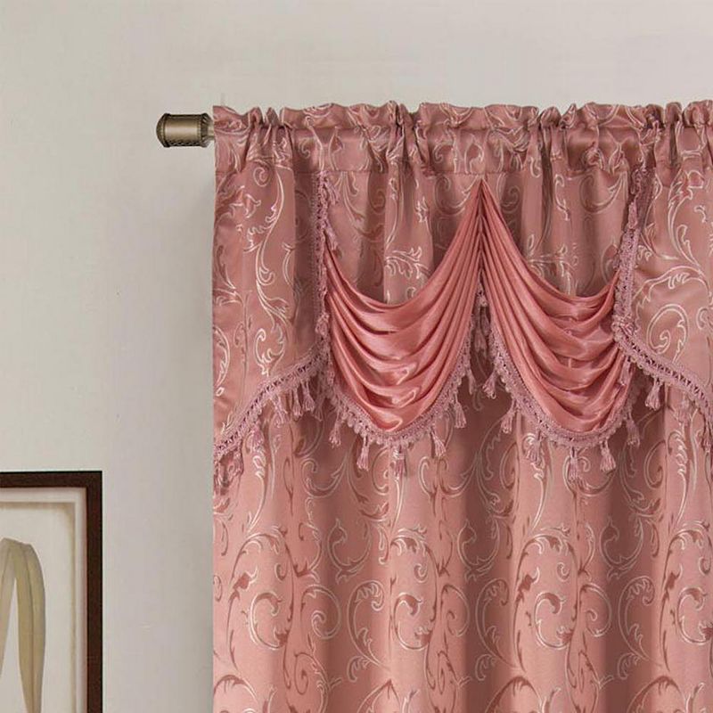 Franklin 2 Pack Double Panel Rose Floral Printed Grommet Curtain Panels