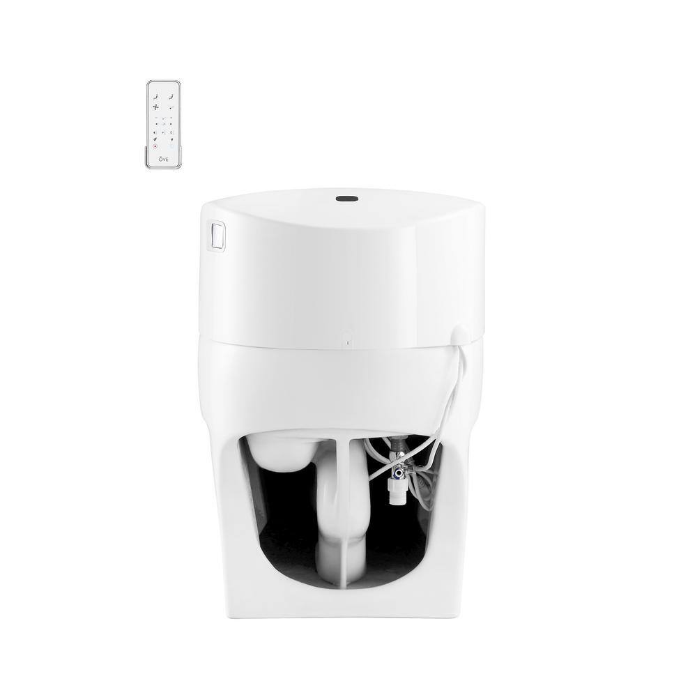 OVE Decors Yosemite 1.27 GPF Single Flush Elongated Smart Toilet and Bidet with Seat in White 15WST-YOSE32-WH