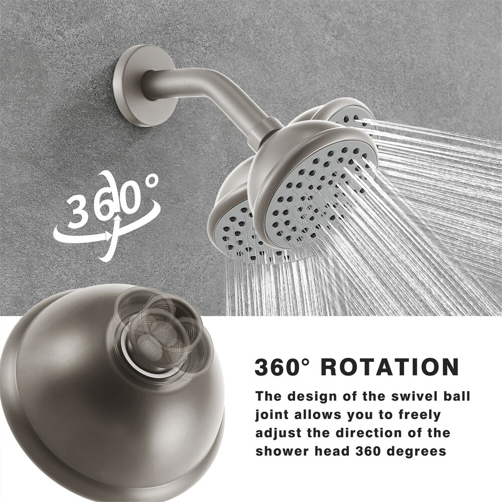 6 Inch Shower Faucet with Tub Spout Combo