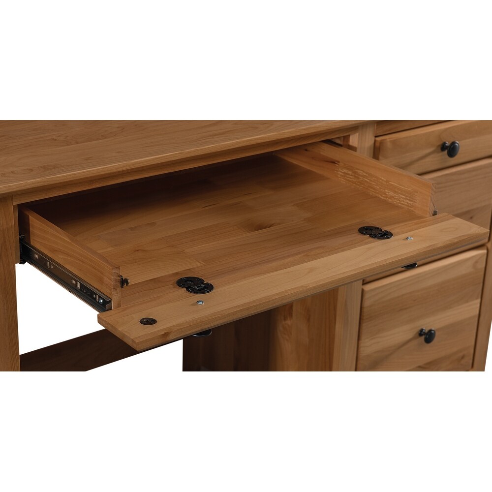 Coder Crossing Solid Wood 4 Drawer Desk