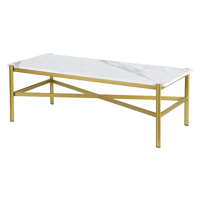 Finley and Sloane Braxton Faux Marble Coffee Table