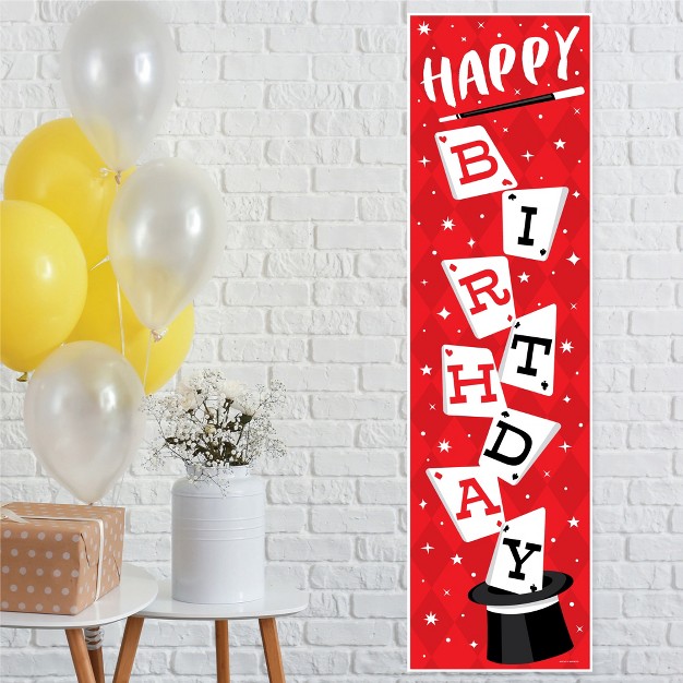 Big Dot Of Happiness Ta da Magic Show Magical Birthday Party Front Door Decoration Vertical Banner