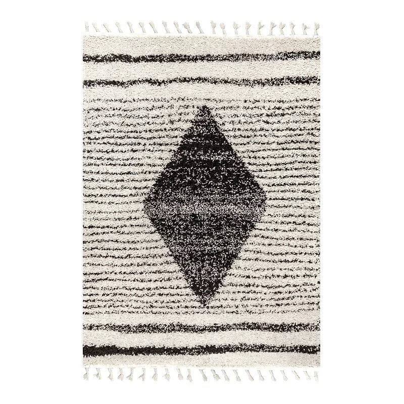 nuLOOM Kiera Moroccan Diamond Tassel Area Rug