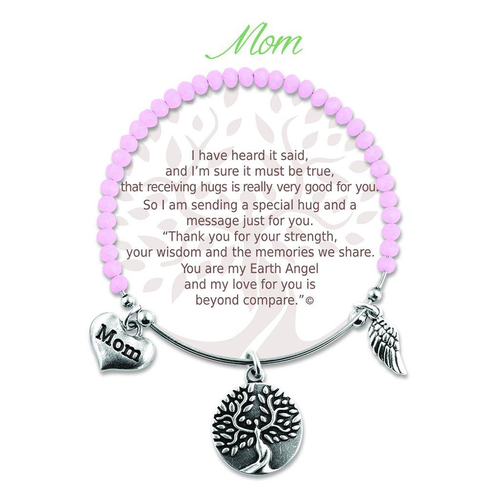 Earth Angel  Mom Radiant Pink Stone Bracelet