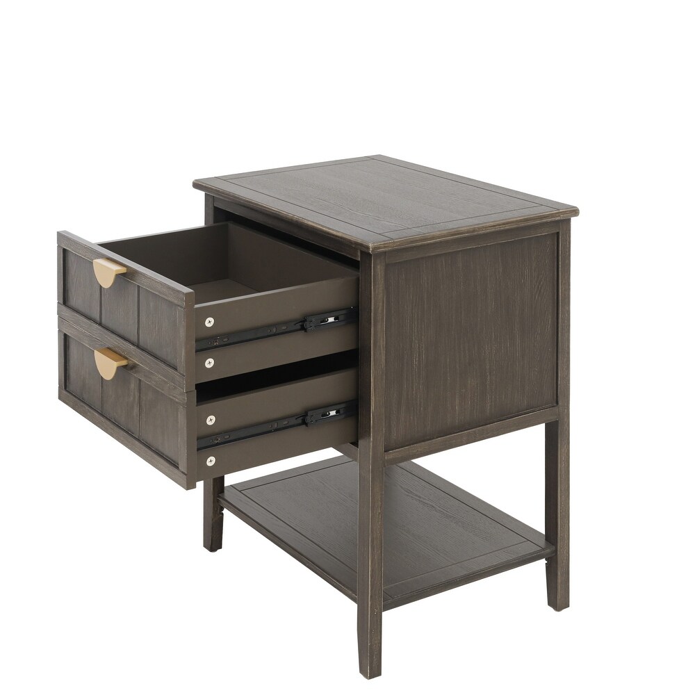 2 Drawer Side table   N/A