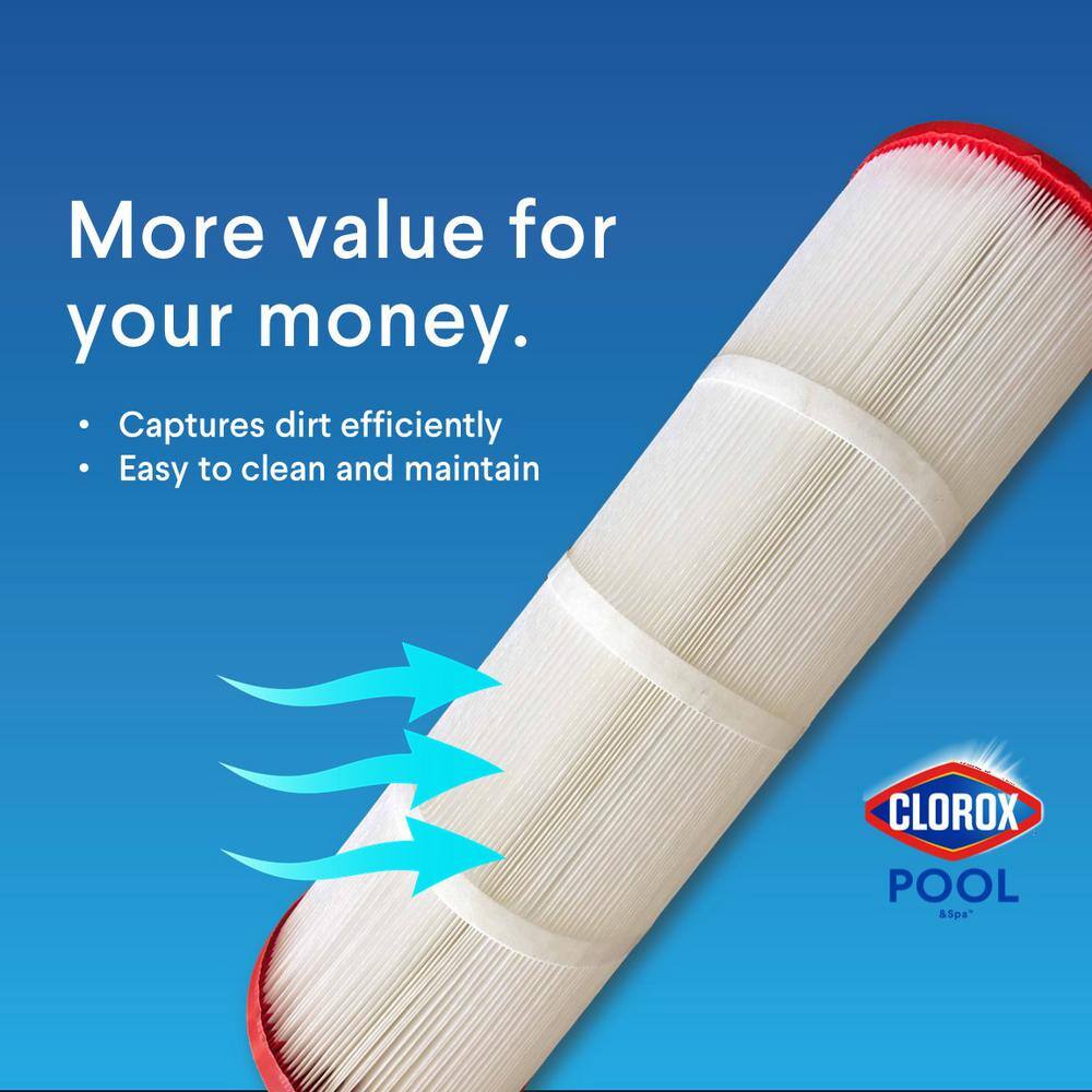 Clorox Silver Edition 8.5 in. Dia Advanced Pool Filter Cartridge Replacement for Hayward C-1100 CLX-8610-PL