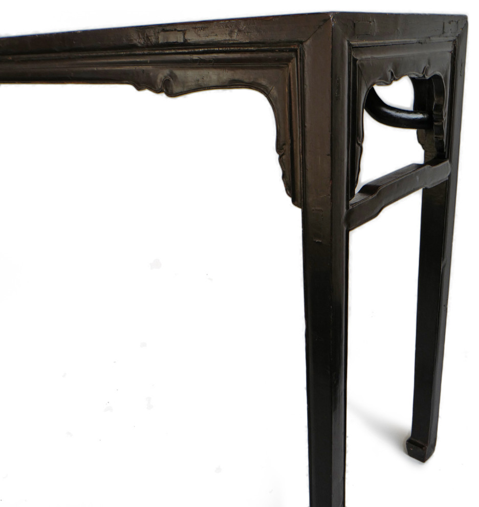 Consigned Black Ming Console Table   Traditional   Console Tables   by Design Mix Furniture  Houzz