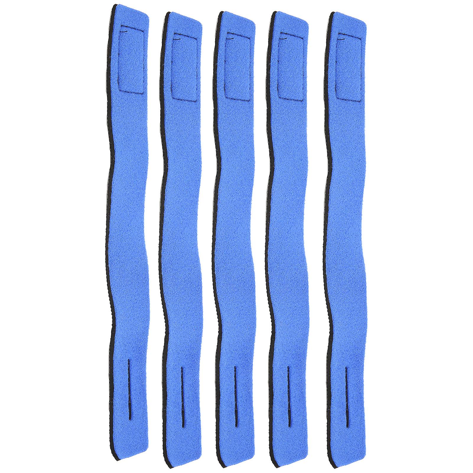 5pcs Fishing Rod Straps Lightweight Portable Practical Stretchy Belt For Fishermanblue