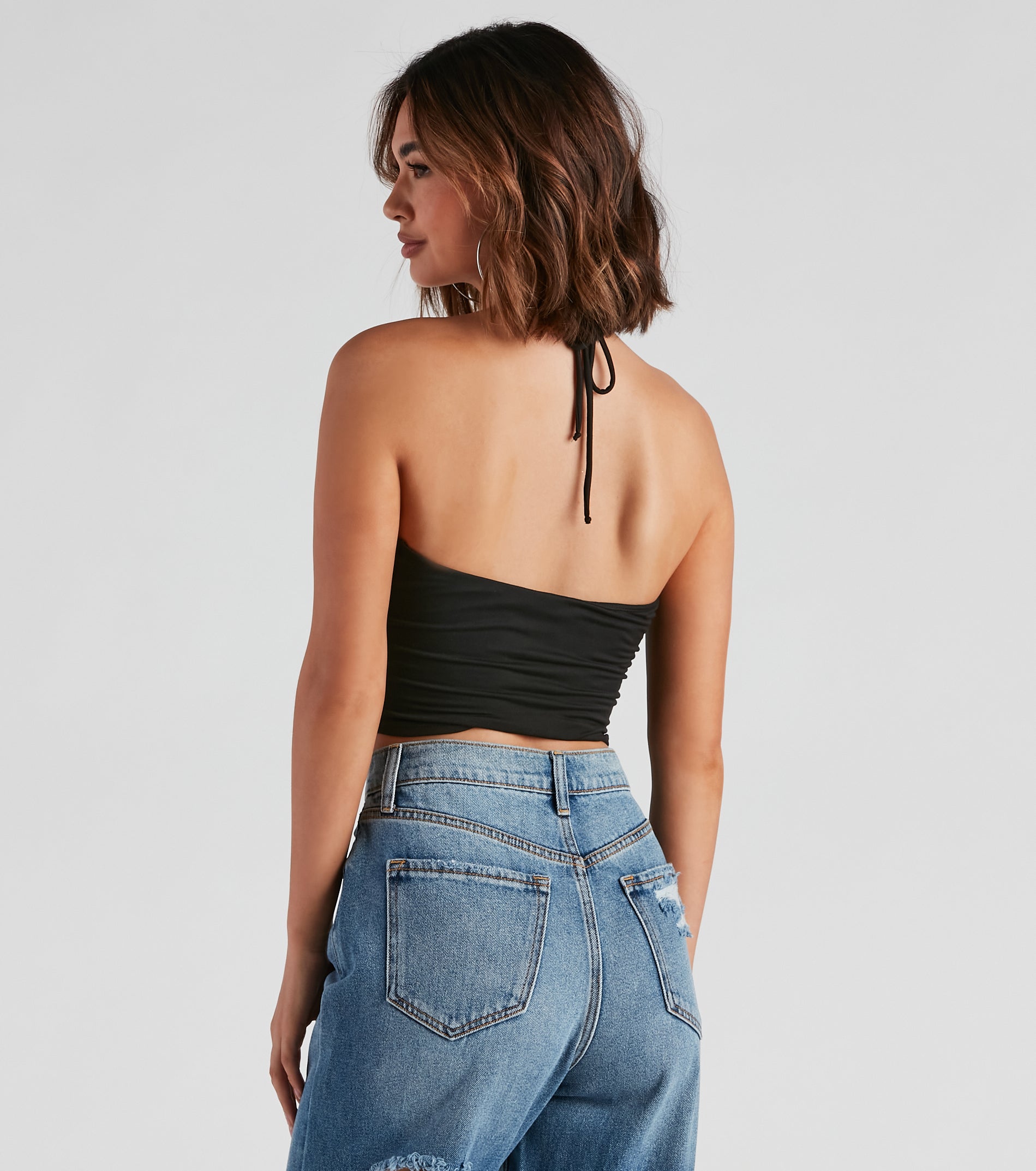 Strings Attached Halter Crop Top