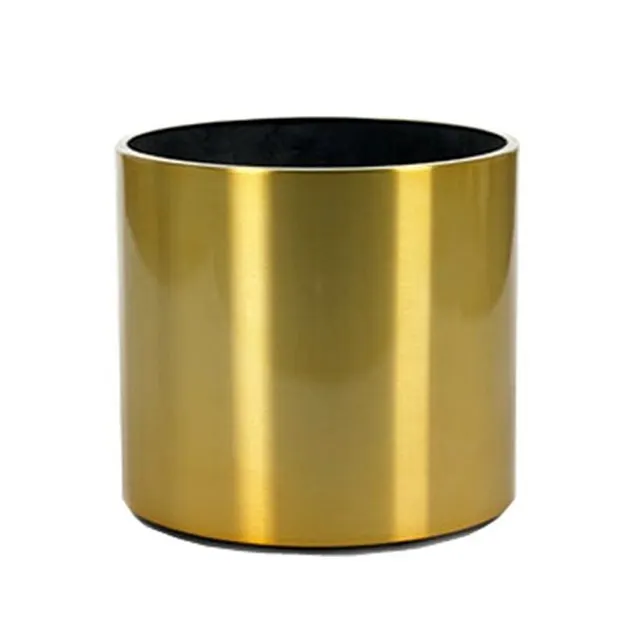 Garden supplies furniture metal floor vase Stainless Steel Tall Gold Large outdoor Flower Pot / Planters