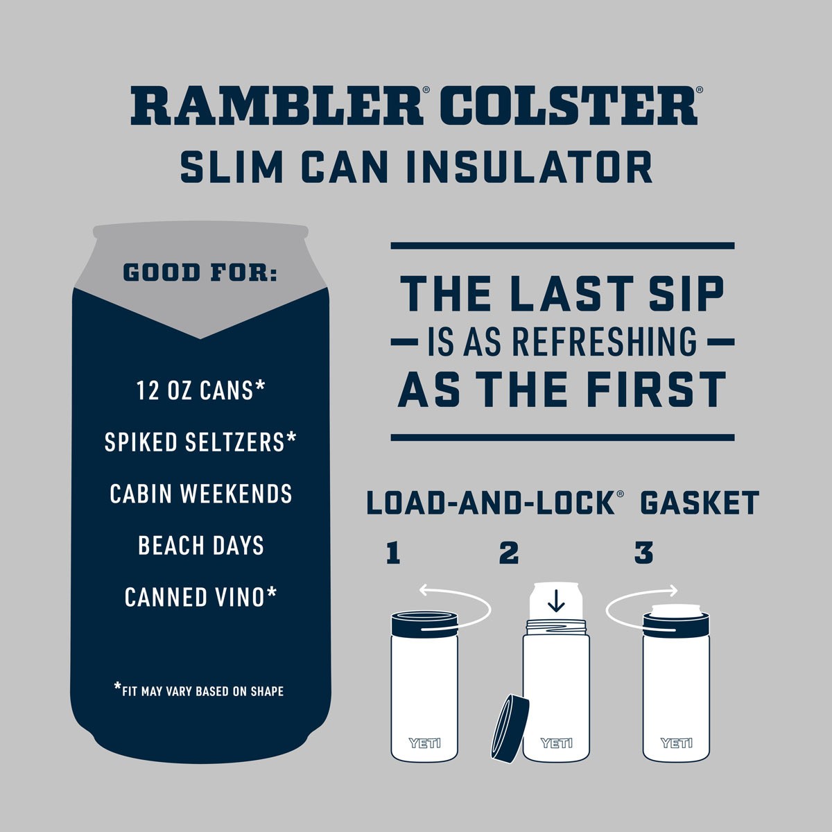 YETI Rambler 12 oz.andnbsp;Colster Slim Can Koozie